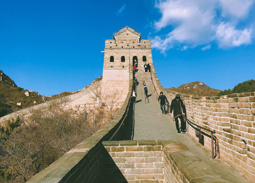 Badaling Great Wall, a good place to go on hiking in winter